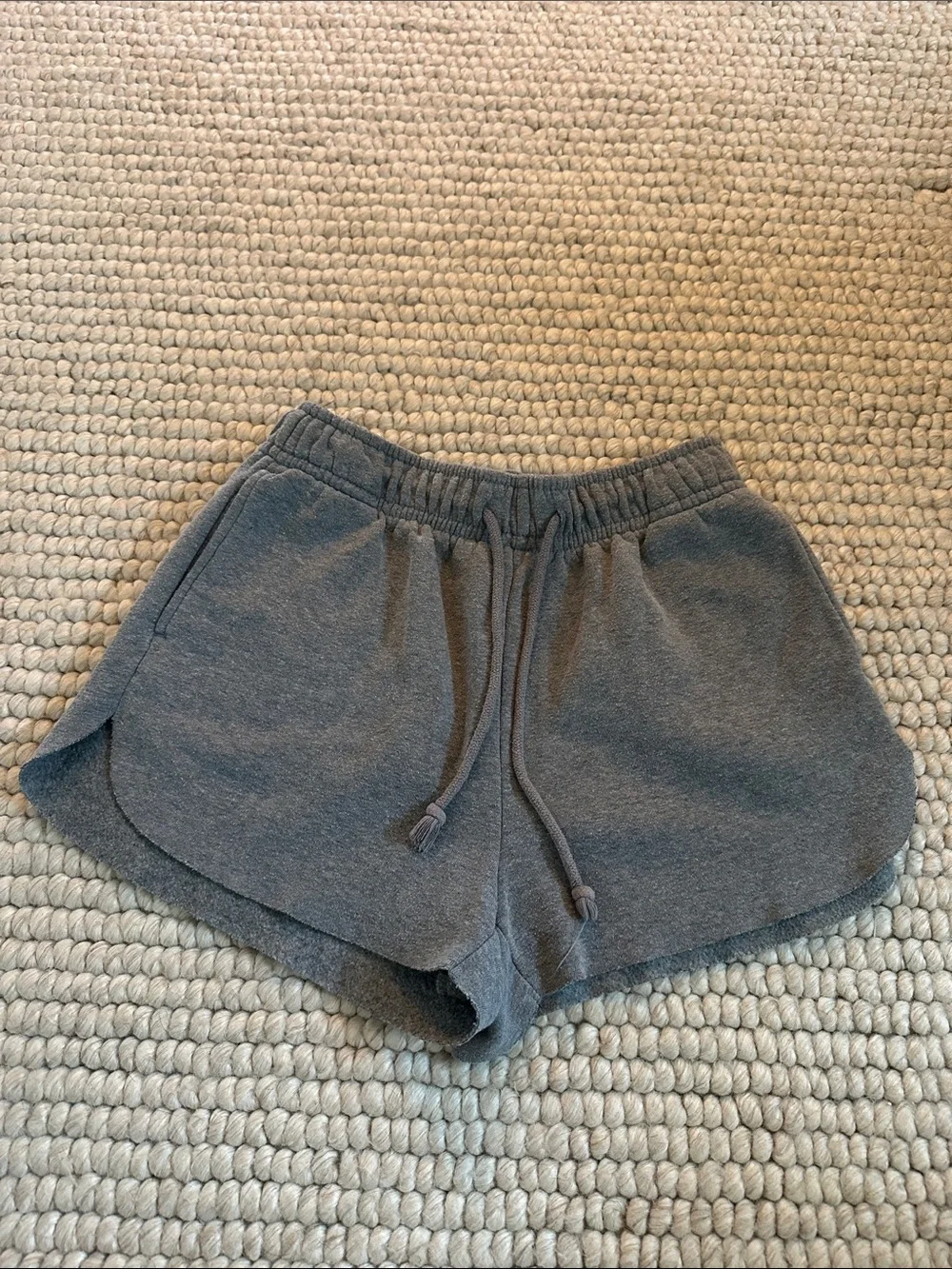Wild Fable Gray Fleece Lounge Shorts Size Medium Drawstring